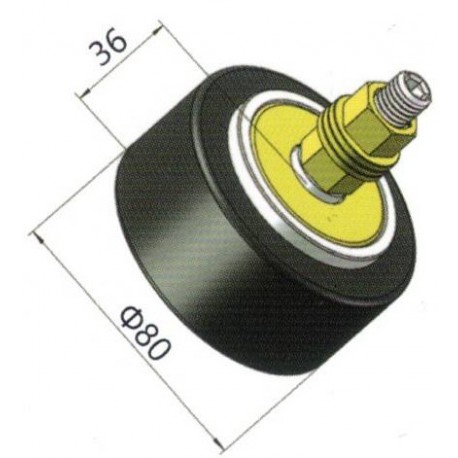Rulli in Gomma diam. 80x36xm12